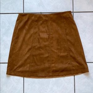 Tan velvet skirt